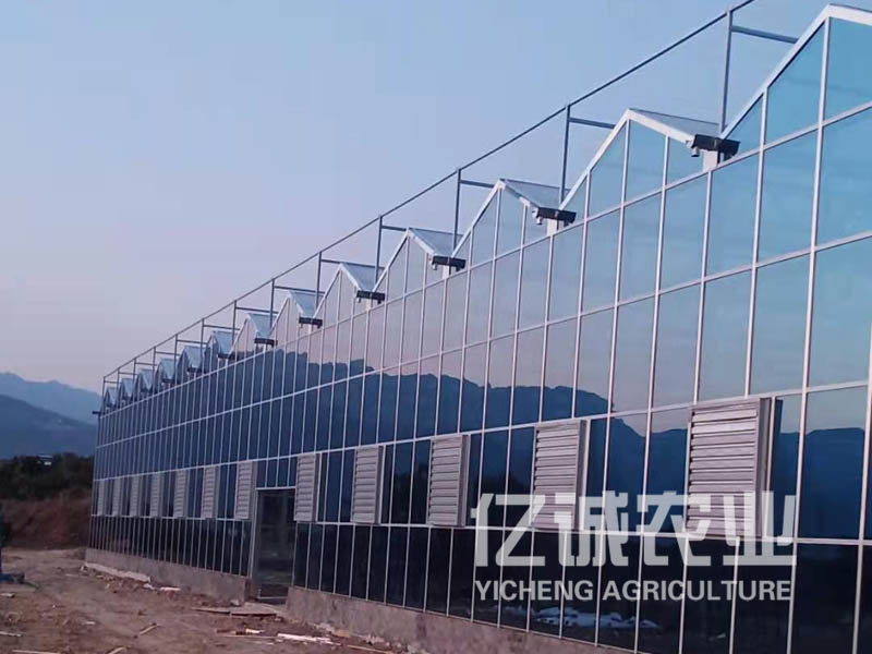 尖顶文络式玻璃温室工程在四川重庆